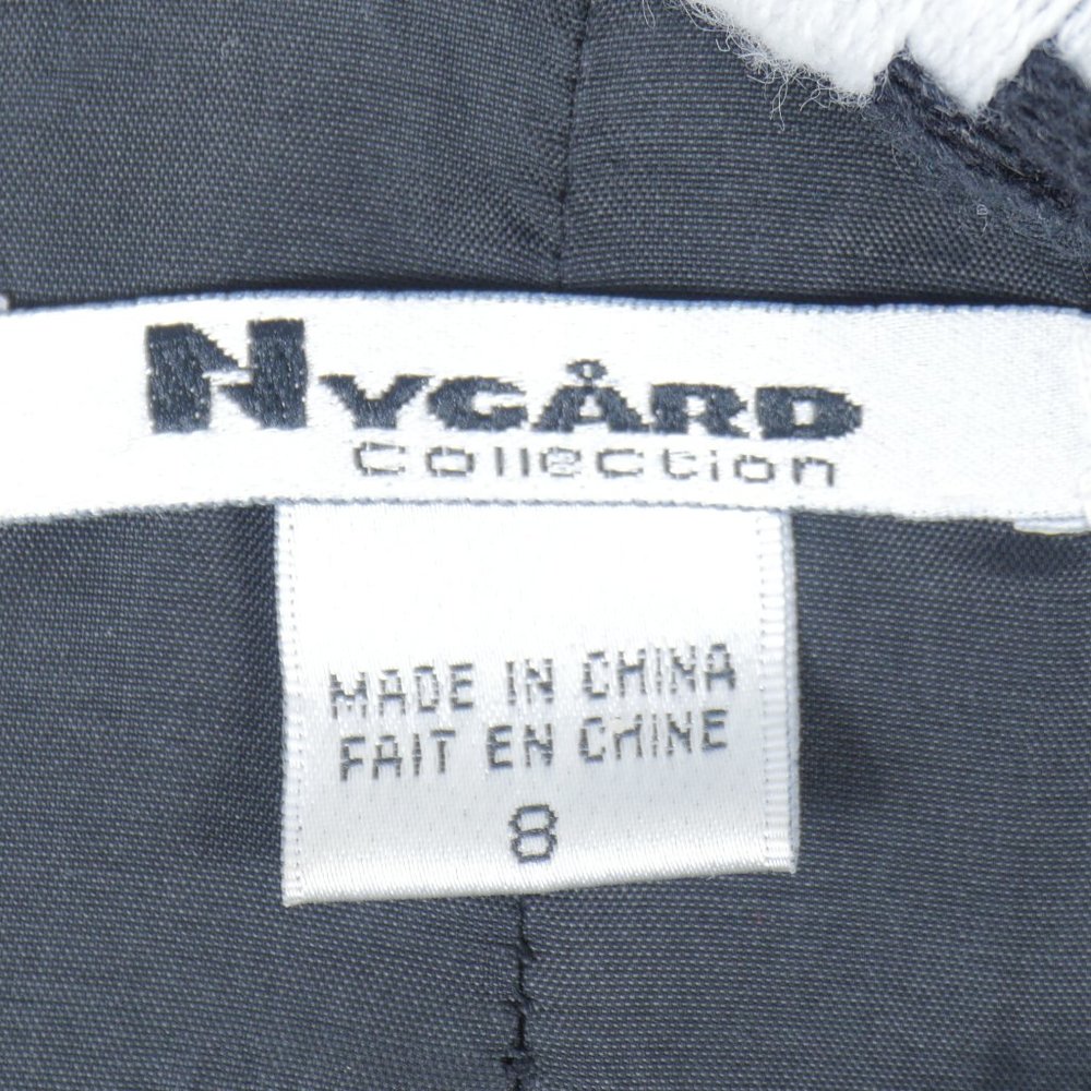 Nygard Black White Houndstooth Design Retro Coat Wide Half Sleeve SZ 8 Jacket - Picture 2 of 14